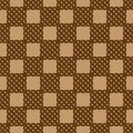 Abstract wicker geometric seamless pattern. Brown colors