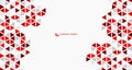 Abstract wide red cube of geometric hexagonal low pattern design technology. illustration vector eps10 Royalty Free Stock Photo