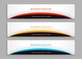 abstract wide web business slider template in collection of three Royalty Free Stock Photo
