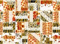 Abstract wild leopard skin fabric with geometric shapes and camouflage Royalty Free Stock Photo