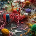 Weirdcore bacterial art. Created using ai generative. Created using ai generative. Royalty Free Stock Photo