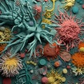 Weirdcore bacterial art. Created using ai generative. Created using ai generative.