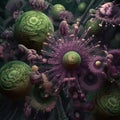 Weirdcore bacterial art. Created using ai generative. Created using ai generative.