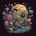Weirdcore bacterial art. Created using ai generative. Created using ai generative.