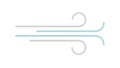 Abstract Wind Current Air Flow Vector Icon, vector design Generative AI Royalty Free Stock Photo