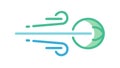 Abstract Wind Vortex or Air Flow Icon, vector design Generative AI Royalty Free Stock Photo