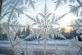 Abstract window ice or frost symmetric pattern background Royalty Free Stock Photo