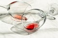 Abstract wine glasses, art glassware Royalty Free Stock Photo