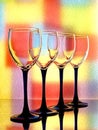 Abstract Wine Glassware Design