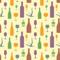 Abstract wine seamless pattern