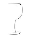 Abstract wineglass