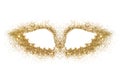 Abstract wings of gold glitter on white background - interesting and beautiful element for your design Royalty Free Stock Photo