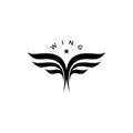 Abstract wings logo design vector template Royalty Free Stock Photo