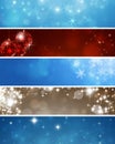 Abstract Winter Banners Royalty Free Stock Photo
