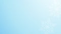 Abstract winter blue gradient background with snowflakes Royalty Free Stock Photo