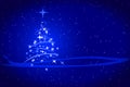 Abstract winter christmas blue background