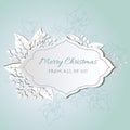 Abstract winter design with snowflakes and space for text