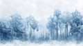 abstract winter forest landscape art background Royalty Free Stock Photo