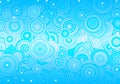 Abstract winter holidays background with circles and lines of various widths in ice blue color for Christmas and New Royalty Free Stock Photo