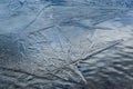 Abstract Winter Lake Ice Pattern Royalty Free Stock Photo