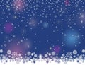 Abstract winter night lights blurry background for your Merry Christmas and Happy New Year design Royalty Free Stock Photo