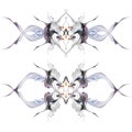 Abstract winter pattern in the Art Nouveau style