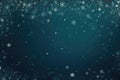 AI generated. Abstract winter pattern from frost with snow and snowflakes with blurred bokeh blue background Royalty Free Stock Photo