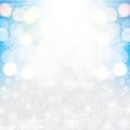 Abstract winter silver blue snowflakes background Royalty Free Stock Photo