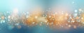 Abstract wintry sky featuring glittering bokeh backdrop, perfect for classic Xmas scene visuals. Generative AI