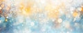 Abstract wintry sky featuring glittering bokeh backdrop, perfect for classic Xmas scene visuals. Generative AI