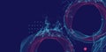 Abstract wireframe background. Modern science art elements Royalty Free Stock Photo