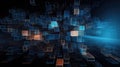 abstract wireframe data grid