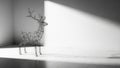 Abstract Wireframe Deer Sculpture in a Minimalist Black and White Setting with Dramatic Lighting Royalty Free Stock Photo