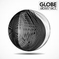 Abstract wireframe globe isolated on white background Royalty Free Stock Photo
