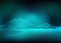 Abstract wireframe landscape design background Royalty Free Stock Photo