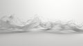Abstract wireframe landscape with geometric shapes