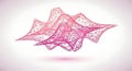 Abstract Wireframe Structure in Pink and White, a Digital Illustration Royalty Free Stock Photo