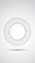 Abstract wireframe torus shape with dots and lines on a white background Royalty Free Stock Photo