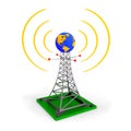 Abstract wireless tower Royalty Free Stock Photo