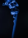 Abstract wisp background. blue smoke spiraled. Fiery steam. Vapor flow. Vapour. Vaporizing. Royalty Free Stock Photo