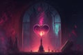 Abstract wizard or witch magic wand with colorful cast spell lighting effect glow with Generative AI