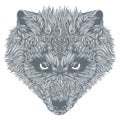 Abstract wolf head. Vector