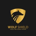 Abstract Wolf Shield Icon Logo Design Vector Illustration Template