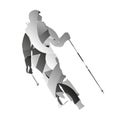 Abstract woman downhill skier Royalty Free Stock Photo
