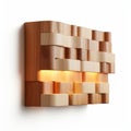 Abstract Wood Wall Lamp Tactile Landscapes With Rollerwave And Jagged Edges