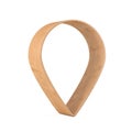 Abstract Wooden Target Destination Map Pointer Pin. 3d Rendering