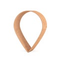 Abstract Wooden Target Destination Map Pointer Pin. 3d Rendering