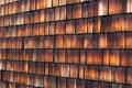 Abstract wooden texture of cedar shingles Royalty Free Stock Photo