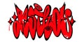 Abstract Word Destroy Graffiti Style Font Lettering Vector Illustration Art