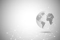 Abstract World map Global network connection.circle point and li Royalty Free Stock Photo
